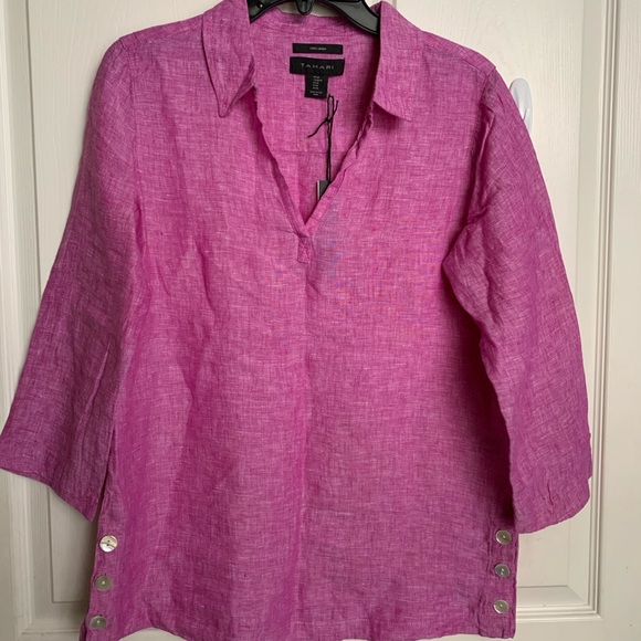 NWT Linen Tunic by Tahari - Picture 2 of 7